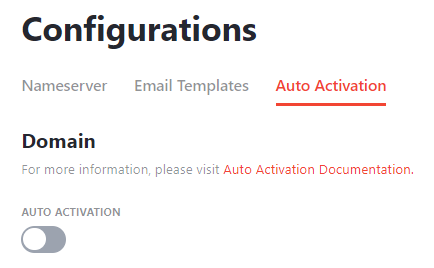 Enable Auto Activation