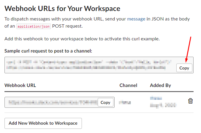 Slack Webhooks RDASH